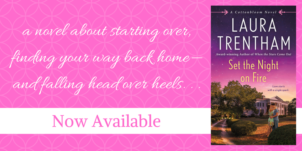 Book Review, Giveaway: Set the Night on Fire (Cottonbloom – Book #6) by Laura Trentham