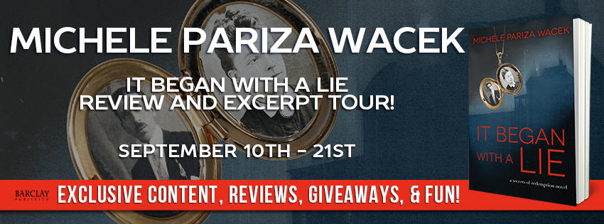 Book Review, Giveaway: IT BEGAN WITH A LIE by Michele Pariza Wacek