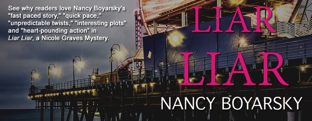 Book Review, Giveaway: Liar Liar (Nicole Graves Mysteries #3) by Nancy Boyarsky