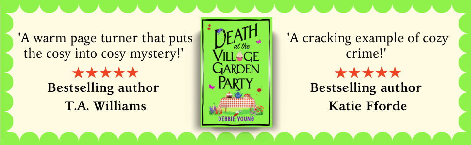 Book Review:  Death at the Village Garden Party (Cotswold Curiosity Shop Mysteries #4) by Debbie Young   @debbieyoungauthor  @theboldbookclub